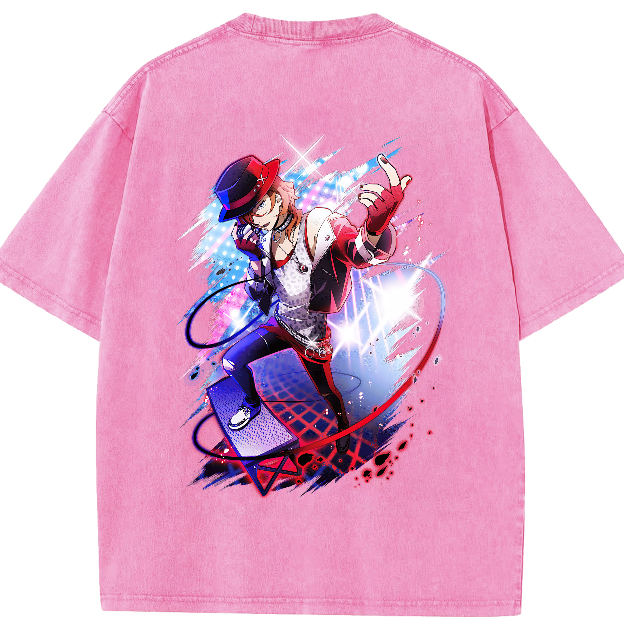 （画像用） 文豪ストレイドッグス Bungo Stray Dogs 綿100% ヴィンテージ風 半袖Tシャツ（背面プリント）